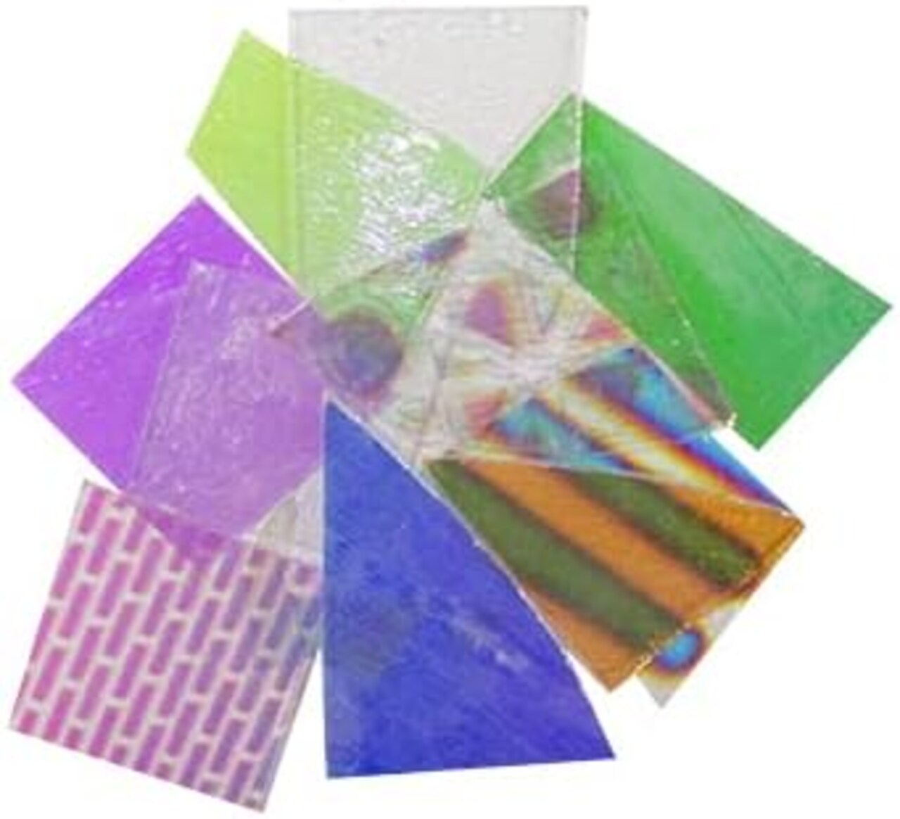 CBS Dichroic Assorted Glass Jewelry Pack Thin Clear 1/4lb.Bag 90coe